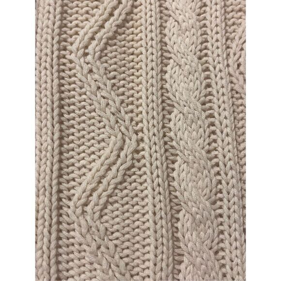 Virgin Acrylic Fiber sweater made in Korea crochet buttons size medium cream - Picture 6 of 11